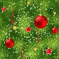 Christmas tree fir branch seamless background Royalty Free Stock Photo