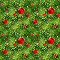 Christmas tree fir branch seamless background Royalty Free Stock Photo