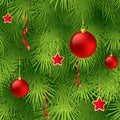 Christmas tree fir branch seamless background Royalty Free Stock Photo