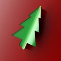 Christmas tree Formed From red paper Royalty Free Stock Photo