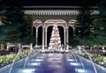 Christmas tree and fountain Royalty Free Stock Photo