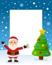 Christmas Tree Frame - Drunk Santa Claus Royalty Free Stock Photo