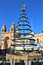 Malta - January 2023 -  Parish Church of Our Lady of Pompei, Marsaxlokk Royalty Free Stock Photo