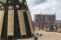 Christmas Tree in front of Beirut Port, the site of August 4 massive explosion with the names of the victims