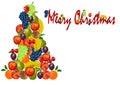 Christmas tree with fruit