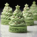 Christmas Tree Fudge With Green Frosting And Sprinkles