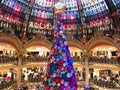 Christmas tree in Galeries Lafayette Paris Royalty Free Stock Photo