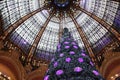 The Christmas tree at Galeries Lafayette, Paris Royalty Free Stock Photo