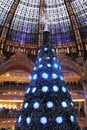 The Christmas tree at Galeries Lafayette Royalty Free Stock Photo