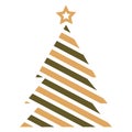 Christmas tree. Geometry tree with Crhistmas tree vector illustration