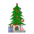 Christmas tree with gift boxes Royalty Free Stock Photo