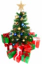 Christmas Tree With Gifts Royalty Free Stock Photo