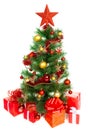 Christmas Tree With Gifts Royalty Free Stock Photo