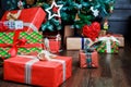 Christmas tree and gifts Royalty Free Stock Photo