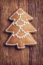 Christmas tree gingerbread cookie Royalty Free Stock Photo