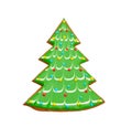 Christmas tree - gingerbread. Isolated. Royalty Free Stock Photo