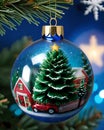 Christmas tree globe Royalty Free Stock Photo