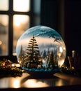 Christmas tree globe ornament Royalty Free Stock Photo