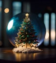 Christmas tree globe ornament Royalty Free Stock Photo