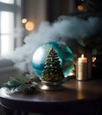 Christmas tree globe ornament Royalty Free Stock Photo