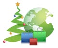 Christmas tree globe and presents