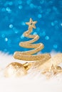 Christmas Tree - Golden Glitter sparkling