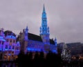 Christmas tree in Grand Place, Brussels Royalty Free Stock Photo
