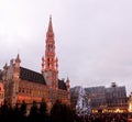 Christmas tree in Grand Place, Brussels Royalty Free Stock Photo