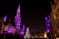 Christmas tree in Grand Place, Brussels Royalty Free Stock Photo
