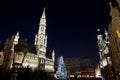 Christmas tree in Grand Place, Brussels Royalty Free Stock Photo