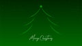 Christmas tree on a green background with star