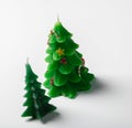 Christmas tree green decorative candle Royalty Free Stock Photo