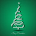 Christmas tree greeting card template. Merry Christmas