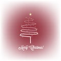 Christmas tree greetings card image vector Royalty Free Stock Photo