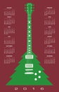 2016 Christmas tree guitar calendar