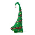 Christmas tree handmade toy on white background Royalty Free Stock Photo