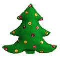 Christmas tree handmade toy on white background Royalty Free Stock Photo