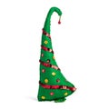 Christmas tree handmade toy on white background Royalty Free Stock Photo