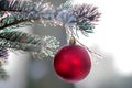 Christmas tree with of hanging ball