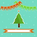 Christmas tree holiday background