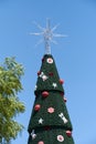 Christmas tree at Ibirapuera in Sao Paulo city. Royalty Free Stock Photo