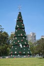 Christmas tree at Ibirapuera in Sao Paulo city. Royalty Free Stock Photo