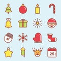 Christmas tree icon collection Royalty Free Stock Photo