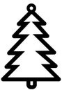 Christmas tree icon isolate on white background vector illustration Royalty Free Stock Photo