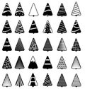 Christmas Tree Icon set Royalty Free Stock Photo