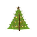 Christmas tree icon sign symbol isolated on white background Royalty Free Stock Photo
