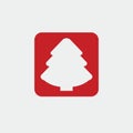 Christmas Tree icon, Xmas tree symbol. New year icon