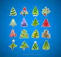 Christmas tree icons vector design Royalty Free Stock Photo