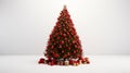 Christmas tree isolated backgrpond. AI Generative Royalty Free Stock Photo