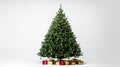 Christmas tree isolated backgrpond. AI Generative Royalty Free Stock Photo